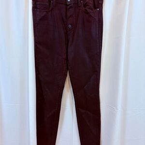 PAIGE Hoxton Ankle Coated Skinny Jeans in Chicory Coffee 30